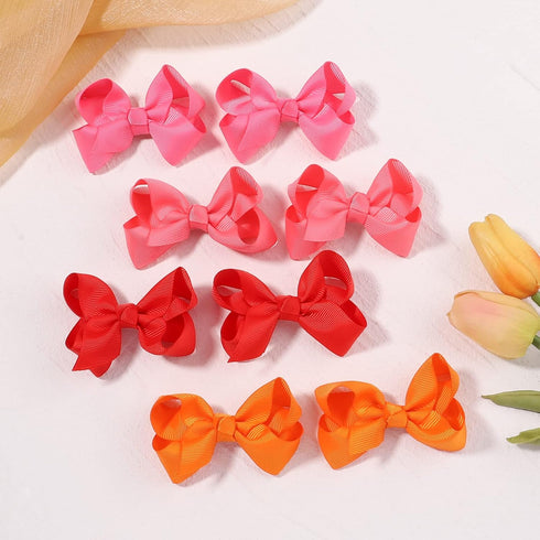 40PCS 3Inch Hair Bows for Girls, Grosgrain Ribbon Toddler Hair Accessories with Alligator Clips for Kids