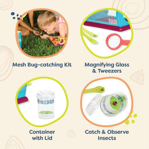 B. toys Bug Bungalow - Bug Catching Kit for Sports & Outdoors, Insect Catching Set for Summer Educational Fun
