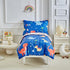 Set 4 Set Dinosaur Toddler Bedding for Boys Girls Pieces Toddler Bed - Ultra Soft Cartoon Cute Orange Yellow Blue Green