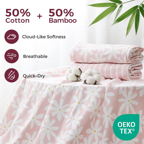 Momcozy Set Baby Towel with Hooded - Ultra Soft & Absorbent Large Bath Towel for Comfort & Gentle on Baby's Skin