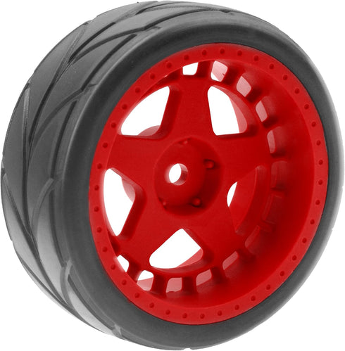ShareGoo RC OD 2.55" Nylon 12mm Hex Wheels & Rubber Tires Set for Traxxas Tamiya Sakura HSP Redcat 1/10 RC On-Road