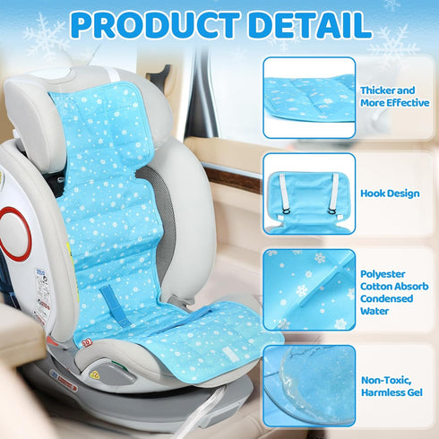 Summer Orzbow Car Seat Cooling Pad with Insulated Bag, Carseat Cooler Pad for Babies Toddler Kids Infant, Portable Baby