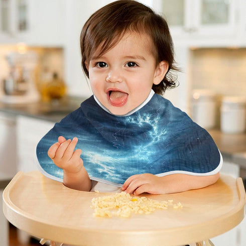 YETTASBIN Thunder Lighting Muslin Baby Burp Cloth, Super Soft Absorbent Cotton Burp Rag Baby Bibs Feeding Cloth