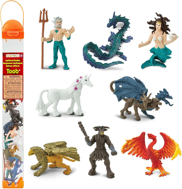 Safari Ltd. Mythical Realm TOOB - 8 Mini Figurines: Chimera, Griffin, Phoenix,