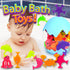 Suction Bath Toys for Kids, 18 Pcs Silicone Ocean Animal Suction Cup Toys with Eggshell & Bag for Toddlers