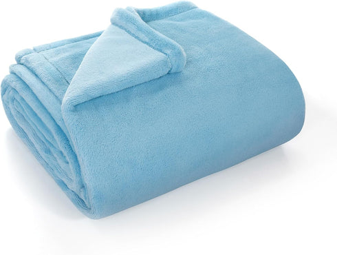 Baby Blanket for Girls and Boys, Soft Milky Plush 50x50 Inch Large Square Blankets, Perfect Newborn Gifts, Blue