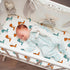 Gllquen Baby Bassinet Sheets 4 Pack, Breathable Cozy Fitted Mattress Sheet, Elastic Travel Crib Fashionable Floral Pattern, Standard Cradle Safe Sheets for Baby Boy Girls 32"X16"(Dinosaur) by GLLQUEN BABY