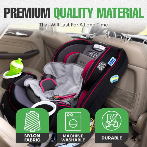 lebogner Child Car Seat Saver Waterproof Liner, 100% Leak Free Pad for Baby Stroller, Anti Slip Vinyl Backing
