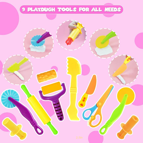 Set, 18 Sets 4-8, Playdough Tools Pcs Play Dough for Kids Ages Creative Play Dough Accessories with Clay Cutters