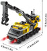 6 in 1 Children Crane Toy Building Blocks Toys for 4+ Years Boys Kids Gift Idea Toy Construction Truck Toys 142Pcs-Compatible with Other Building Block Toys