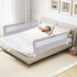 59" INFANS Bed Rail for Toddlers, Foldable Safety Baby Crib Rail Fit for Kids Twin, Extra Long Swing Down Bed Guardrail