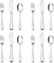 E-far 12-Piece Kids Silverware Set, Stainless Steel Toddler Utensils, Includes 4 Forks, 4 Spoons, 4 Knives, Dishwasher