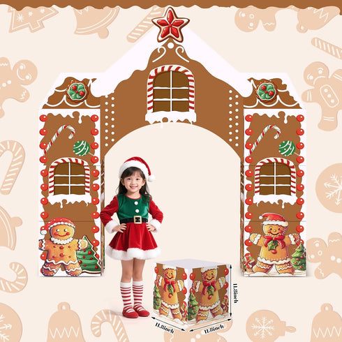 7 43 51 Bucherry Pcs Gingerbread Playhouse Christmas Gingerbread House Decorations Christmas Cardboard Castle