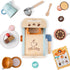 17Pcs Playset Tiny Land Kids Coffee Maker Wooden Kitchen Toys - Toy Coffee Maker - Wooden Play Toys, Play Kitchen