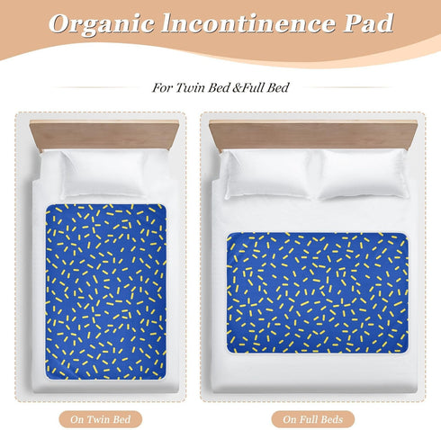 miaozhen 52" 34" Blue Background with Yellow Stripes Changing Pad Covers Water Resistant Potty Training Mats Leakproof