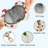 Red Cherries Round Pacifier Storage Case with Zipper, Portable Pacifier Case for Travel, Diaper Bag & Purse, Pacifier
