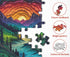 Magic Forest Puzzles for Adults 1000 Pieces Nature Round Tree Mountain River Sunset Landscape Jigsaw Puzzle