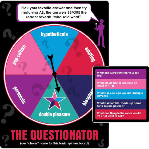 ADULT LOADED QUESTIONS Rousing Adult Party Game, Over 300 Suggestive Questions, 4 to 6 Players, Ages 17+