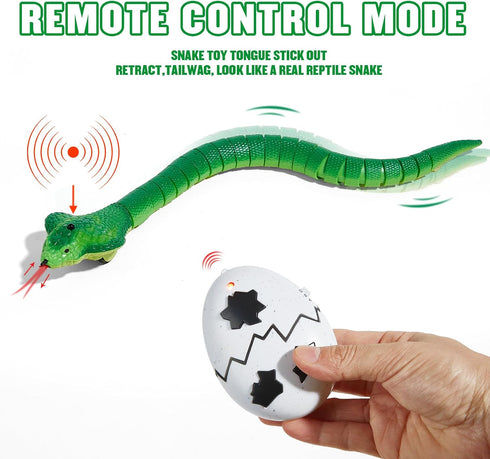 6+ AMCHSURI Remote Control Snakes Realistic Prank Rc Snake Cobra Rechargeable Smart Sensing Cat Toy with Infrared