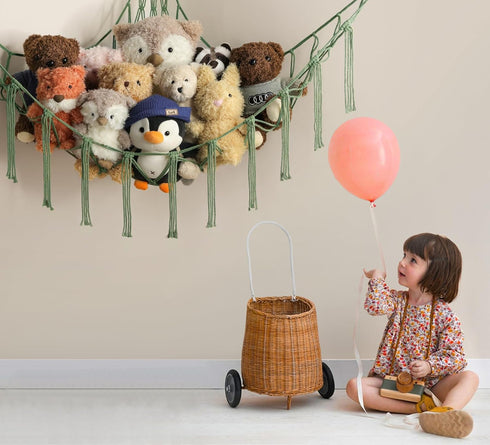 Hammock mirolam Stuffed Animal - Large Stuffed Animal Net Corner - Hanging Stuff Animal Storage Organizer For Plush