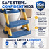 Gorocking Kids Potty Training Toilet Seat with Step Stool Ladder, Bear Design, Adjustable Height, Non-Slip Steps, Soft