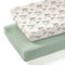lulumoon Muslin Changing Pad Cover: 2-Pack Soft Breathable Cotton Boho Forest Print