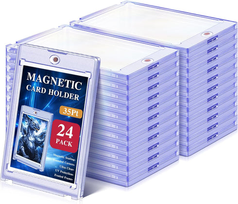 Kitoyz 24 ct Magnetic Card Holder for Trading Cards, 35PT Baseball Card