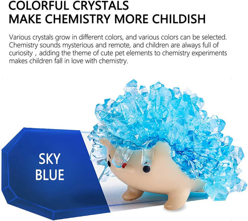Crystal Growing Toys for Kids, Colorful Crystal Hedgehog to Grow, Science Experiments Learning for Kids