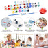 FLAJZ 4 Pack 5-8, 4-12, 8x8 Inch Paint by Numbers Kit for Kids, Easy Kids Paint by Number Kits Age DIY Color Canvas