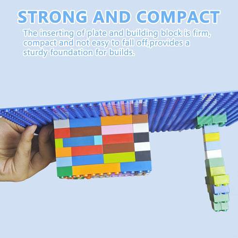 LABITITOUR 4 Pack 10"x10", of Classic Building Baseplates,Building Toy Base Boards to Build On, Brick Toy Builders Mat