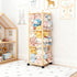 Stuffed Animal Zoo Storage - Sturdy Solid Wood Toy Organizer with Lockable Wheels, Easy-Assemble/Clean, Large Capacity