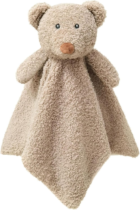 Baby Brown Teddy Bear Soft Stuffed Animal Security Blanket, Plush Lovey Blanket for Newborn, Infant, Toddler