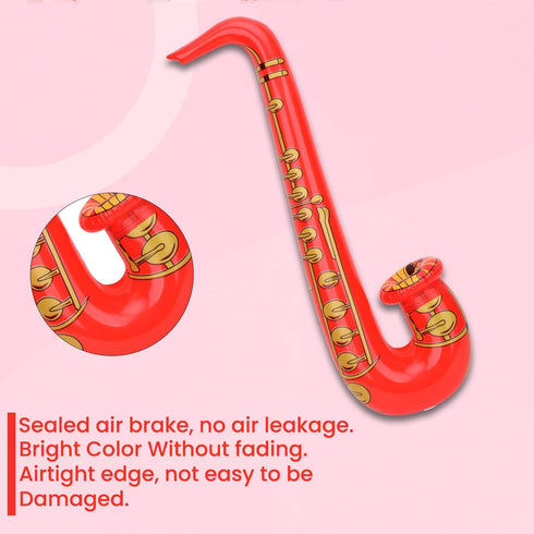 Inflatable Saxophone Musical Instruments, Microphone Party Supplies, 12pcs Red Bag Fillers for Hen Night Stag Dress Up