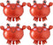 Cheosruy 4Pcs Crab Balloons Ocean Animal Foil Balloons for Birthday Baby Shower Ocean