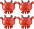 Cheosruy 4Pcs Crab Balloons Ocean Animal Foil Balloons for Birthday Baby Shower Ocean