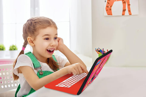 LEXiBOOK Miraculous Educational and Bilingual Laptop, English/Spanish Toy for Kids, 124 Activities with Ladybug