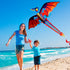 HENGDA KITE Upgrade Classical Dragon Kite, 55"x62" Stereoscopic Easy to Fly for Kids & Adults