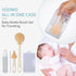 Set Baby Bottle Brush, VOOWO Portable Travel Bottle Cleaner Kit, Silicone Baby Bottle Cleaner Brush with Baby Bottle