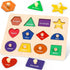 Montessori Toys for Toddlers 1-3 Years, Wooden Shape Learning Puzzles for 12-24 Months, Educational Gifts