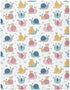 Vdsrup 39 27 5In Crib Sheets for Boys Girl Cute Snails Neutral Mini Crib Mattress Sheets Fitted, Crowns Toddler Baby