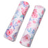 Baby Car Seat Belt Covers - Floral Stroller Seat Strap Covers for Girls Boys, Mink Seat Belt Protectors for Kids