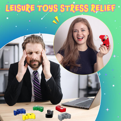 24 Wettarn Pcs Video Game Party Favors Gamer Video Game Controller Shaped Stress Toys Birthday Party Favors Classic