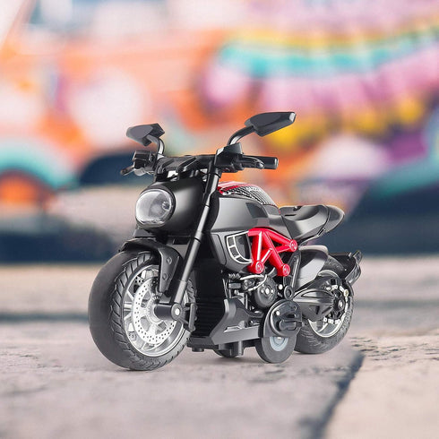 Toy Motorcycle - Pull Back Cars with Sound and Light for Kids, Motorcycle Toys for Boys Age 3-9