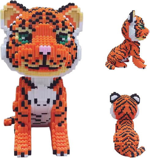 APENGBAOL Creator Tiger Building Set, Tiger Micro Building Blocks for Boys Age 8-12,Cat