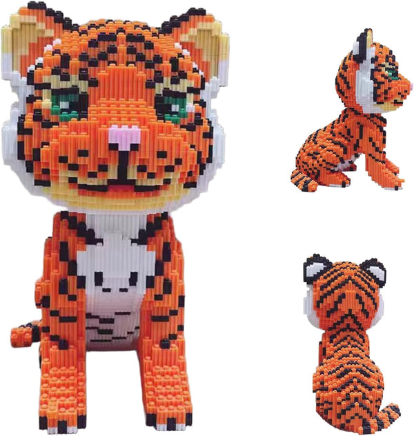 APENGBAOL Creator Tiger Building Set, Tiger Micro Building Blocks for Boys Age 8-12,Cat