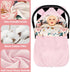 Cozy DILIMI Baby Car Seat Cover Winter, Warm & Baby Bunting Bag, Infant Carrier Cover for Girls and Boys, Pink Floral