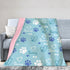 Personalized Baby Blankets for Boys Girls Custom Light Blue Baby Girl Blanket with Cute Puppy Paw Print Design, Soft