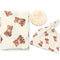 LifeTree Muslin Swaddle Blankets, Muslin Baby Swaddle Blanket and Hat Set with