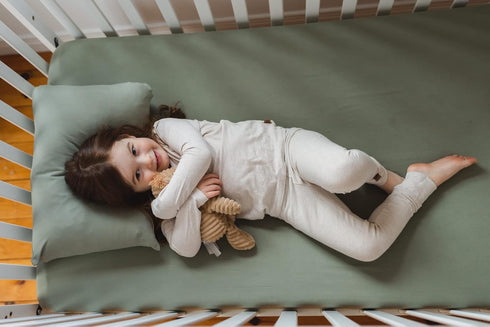 2 Pack 13"x 18" Pobibaby - Premium Toddler Solid Pillowcase Sized - Ultra Soft Jersey Knit - Crib Pillow, Kids Pillow