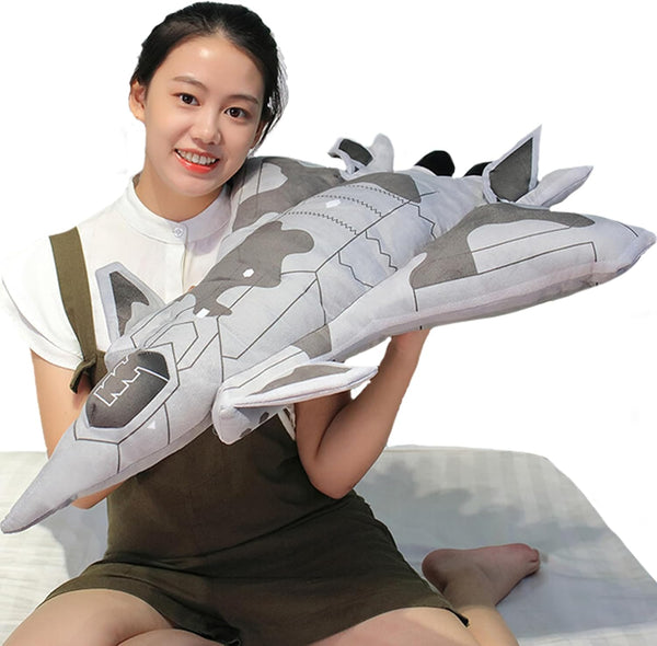 29 Inch Airplane Model Plush with Blanket, Warplane Stuffed Animal Toy for Decoration